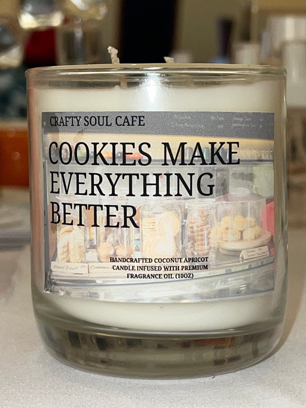Cookies make everything better candle